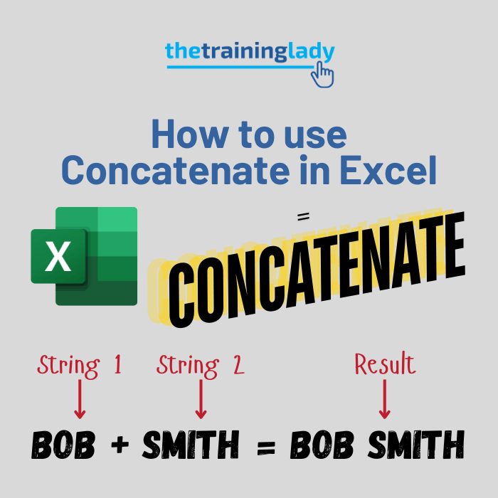 How to use Concatenate in Excel