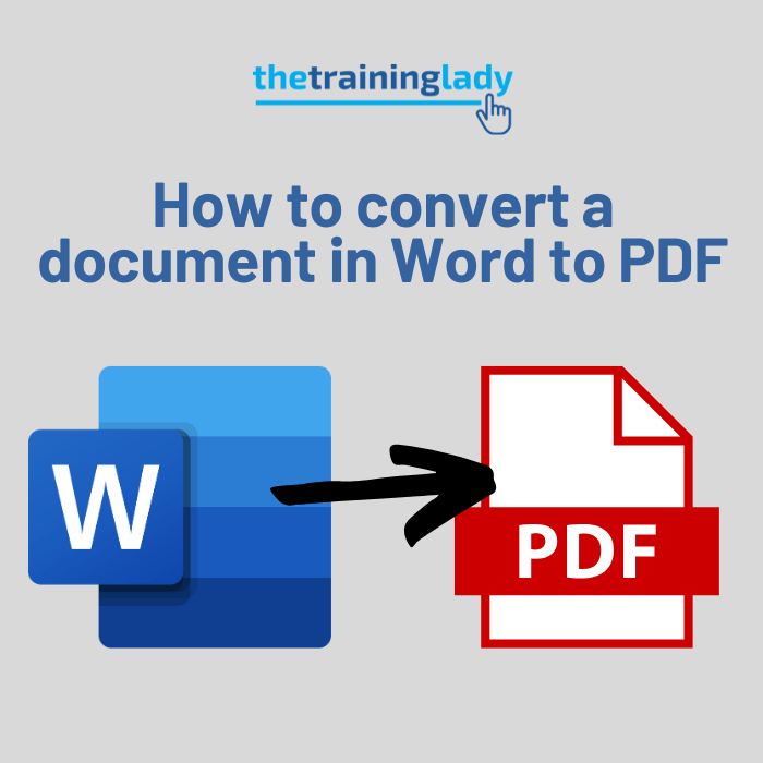 How to convert a document in Word to PDF