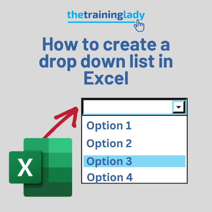 How to create a drop down list in Excel