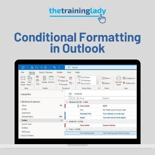 Conditional Formatting In Outlook The Training Lady