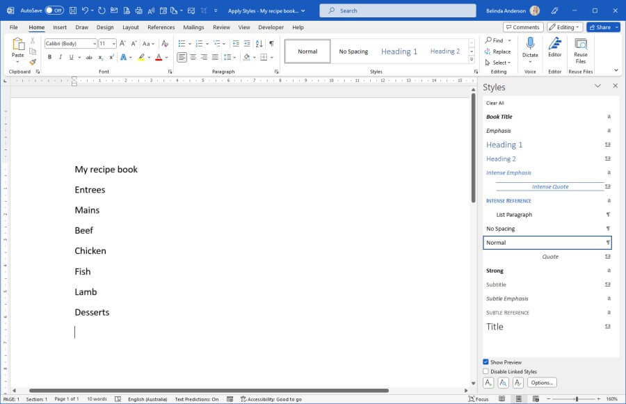 How To Use Styles In Word The Training Lady