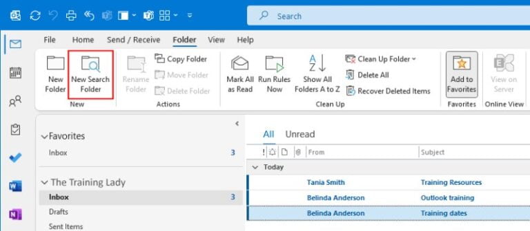 how-to-use-search-folders-in-outlook-the-training-lady