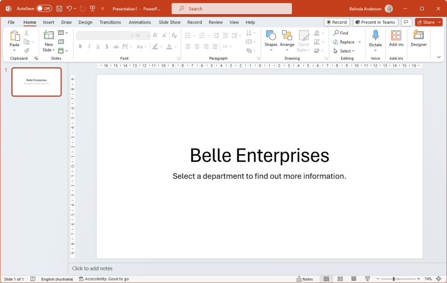 how to link a powerpoint presentation to another presentation