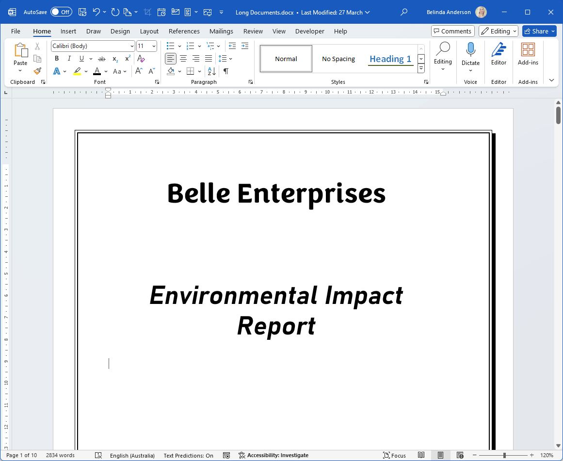 How to create an Index in Word